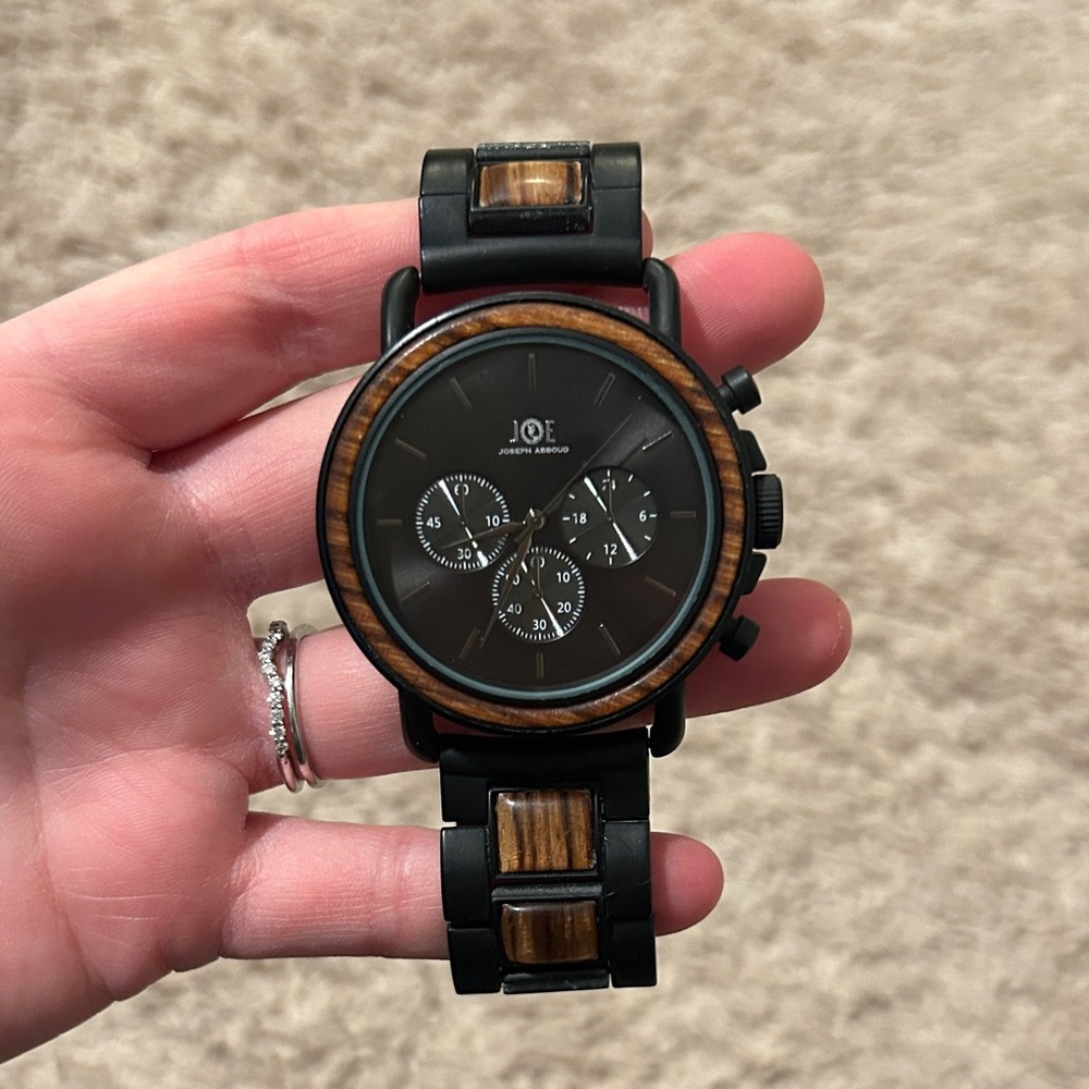 Wood Accented Joseph Abboud Men’s Watch